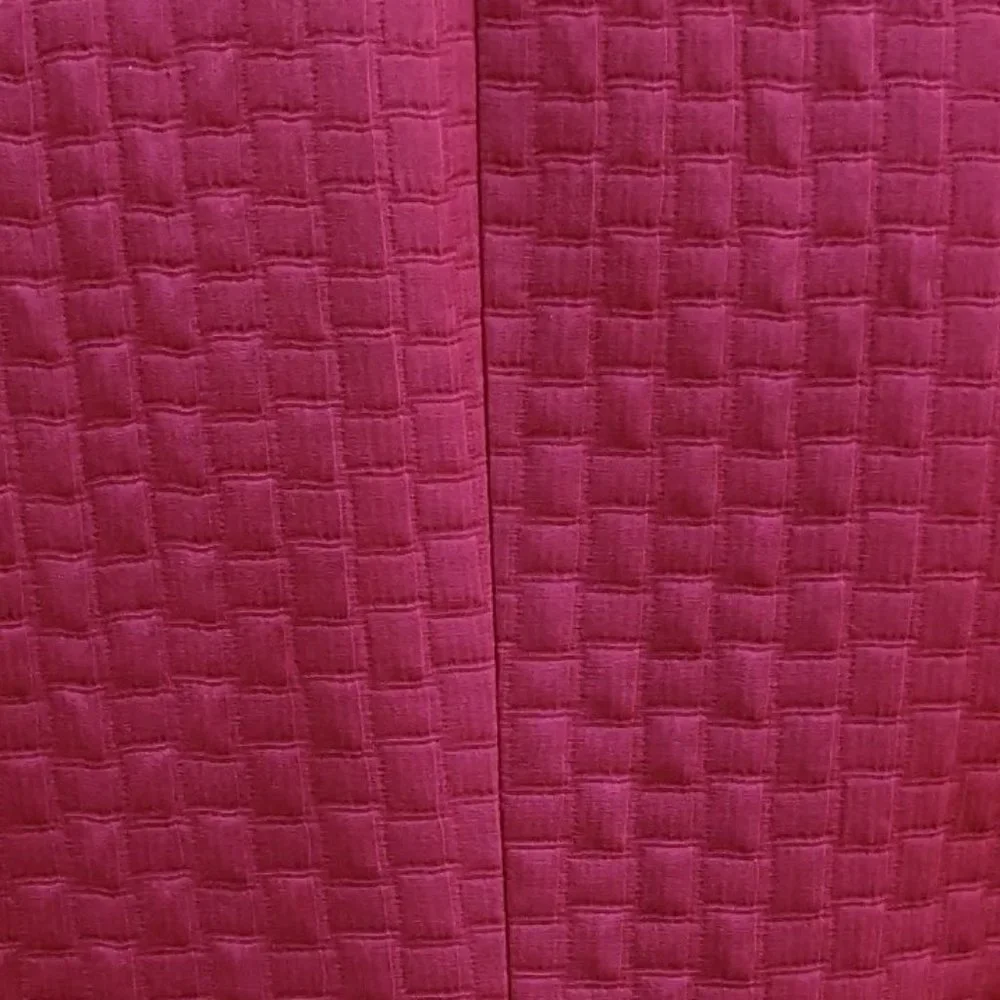 ELLEN TRACY Silk Wool Quilted Suit Jacket Blazer Red Size 8 - Picture 8 of 10